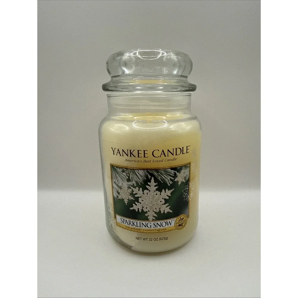 Yankee Candle‎ SPARKLING SNOW Housewarmer Large 22 oz Jar Candle RETIRED SCENT